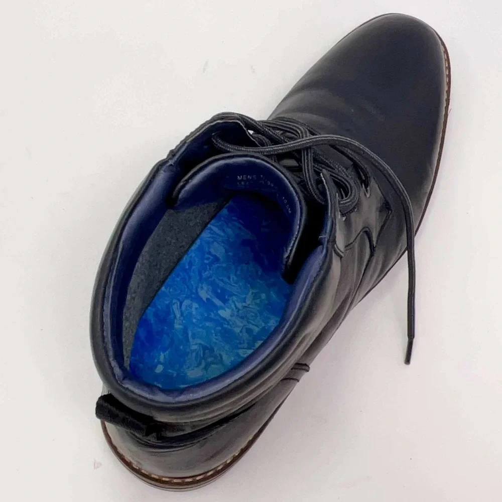 Florsheim Renegade Leather Chukka Boots Men's 10.5 Black Lace Up Lug Sole